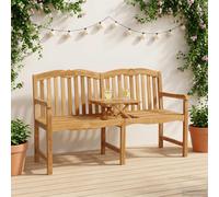 vidaXL Banc en bois sculpté en rose 155 x 60 x 94 cm Teck pour jardin résistant aux intempéries