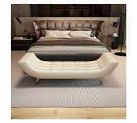 Banc en cuir capitonné blanc pour chambre à coucher, entrée, salon, design moderne (1,5 m)