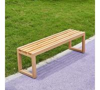 Banc en métal dos nu, causeuse en acier durable résistant aux intempéries pour terrasse, jardin, cour et parc