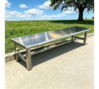 Banc en métal en Acier Inoxydable, Banc extérieur et intérieur en Aluminium Robuste, Banc de Salle d'attente Moderne pour Jardin, Patio, Cour de Maison, librairie 100cm/39.4in