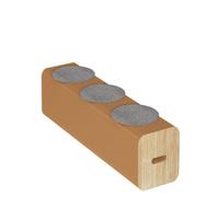 Banc en papier kraft 3 places Ihpaper | Siège pliant portable avec trois coussins, marron