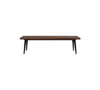 Banc en placage de noyer marron, pieds en acier, 3 places - Dutchbone, Alagon - 160x40x45 cm
