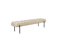 Banc en tissu beige Jethro