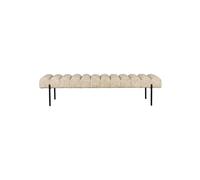 Banc en tissu beige Jethro