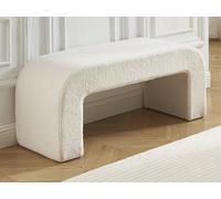 Banc en tissu bouclette - Blanc - CALVELO