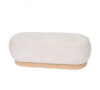 Banc en tissu bouclette écru L120 cm Dottie - Amadeus