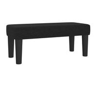 Banc en tissu noir - KALISSE - 70x30x30 cm - Tissu polyester - Rembourrage mousse - Montage facile - Multifonctionnel