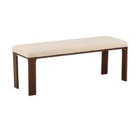 Banc en Tissu Polaire "Chester" 120cm Blanc