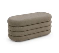 Banc en tissu teddy avec rangement 100 cm PUFFO Mocha