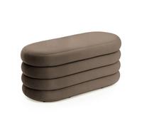 Banc en velours avec rangement 100 cm PUFFO Marron