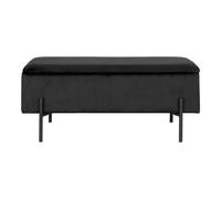 Banc en velours avec rangement House Nordic Watford Noir 95x36,5x46 cm