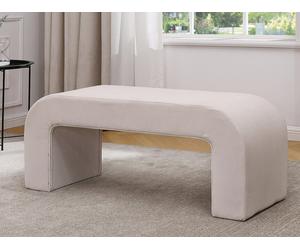 Banc en velours côtelé - Crème - CALVELO