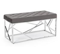 Banc en velours Rayan Gris 97X44