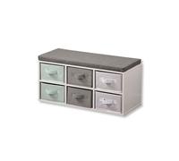 Banc enfant avec 6 rangements - Multicolore - L 68 x H 33 cm