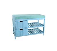 Banc Paris Prix Banc enfant bois Seuni 2 tiroirs bleu Atmosphera - Bleu