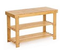 Banc Étagère à Chaussures SONGMICS Charge admissible: 120 kg en Bambou naturel LBS04N naturel G