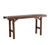 Banc Étagère À Fleurs Échelle De Balcon du Salon Support De Plantes en Pot du Sol Au Plafond Porte-Fleurs Extérieur pour Porte De Jardin Durable (Color : Brown, S : 100 * 25 * 48cm)