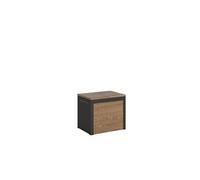 Banc extensible 55x40/305 cm Walk Chêne Nature rallonges internes cadre Anthracite -