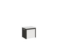 Banc extensible 55x40/305 cm Walk Frêne Blanc rallonges internes cadre Anthracite -