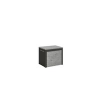 Banc extensible 55x40/305 cm Walk Gris Béton rallonges internes cadre Anthracite -