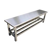 Banc Exterieur Jardin Résistant Aux Intempéries Banc de Parc À Double Niveau en Acier Inoxydable Robuste et À Haute Capacité de Charge Bancc de Vestiaire pour Balcon, Jardin(202,150x35x45cm)