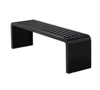 Banc Extérieur Multicolore,tabouret De Sécurité Incurvé À Bords Arrondis,construction Soudée D'une Seule Pièce Pour Une Capacité De Charge Élevée,adapté Aux Pelouses(Black,200cm/78.8in)