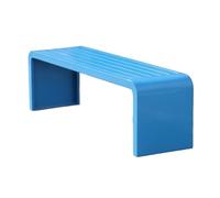 Banc Extérieur Multicolore,tabouret De Sécurité Incurvé À Bords Arrondis,construction Soudée D'une Seule Pièce Pour Une Capacité De Charge Élevée,adapté Aux Pelouses(Blue,120cm/47.3in)