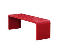 Banc Extérieur Multicolore,tabouret De Sécurité Incurvé À Bords Arrondis,construction Soudée D'une Seule Pièce Pour Une Capacité De Charge Élevée,adapté Aux Pelouses(Red,100cm/39.4in)
