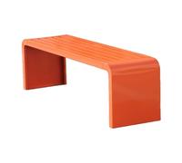 Banc Extérieur Multicolore,tabouret De Sécurité Incurvé À Bords Arrondis,construction Soudée D'une Seule Pièce Pour Une Capacité De Charge Élevée,adapté Aux Pelouses(Orange,200cm/78.8in)