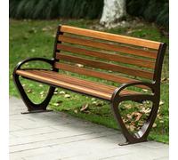 Banc extérieur résistant aux intempéries for parcs, jardins et terrasses | Banc aspect bois for familles et visiteurs, idéal for parc, jardin, terrasse et espace collectif(120CM/47.2IN)