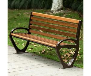Banc extérieur résistant aux intempéries for parcs, jardins et terrasses | Banc aspect bois for familles et visiteurs, idéal for parc, jardin, terrasse et espace collectif(150CM/59IN)