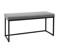 Banc - Giulia - Gris - Velours côtelé - Style scandinave - 100x39x49 cm
