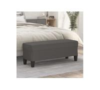 Banc Gris 100x35x41 cm Similicuir