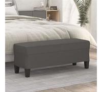Banc Gris 100x35x41 cm Similicuir
