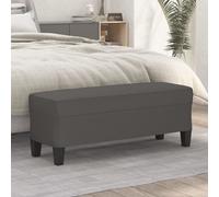 Banc Gris 100x35x41cm Similicuir Ottoman Siège Banquette de Lit Chambre vidaXL