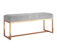 Banc Gris 110x36x45 cm Velours