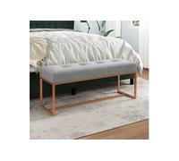 Banc Gris 110x36x45 Cm Velours