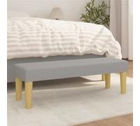 Vidaxl Banc Gris Clair 100x30x30 Cm Tissu Gris