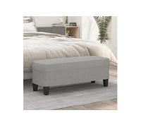 vidaXL Banc Ottoman Tissu Gris foncé 100x35x41 cm – Siège/banquette de lit