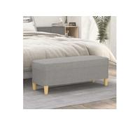 Banc Gris clair 100x35x41 cm Tissu