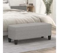 Banc Gris clair 100x35x41 cm Tissu Gris clair G