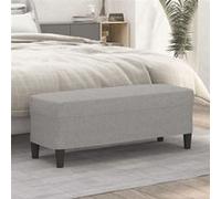 vidaXL Banc ottoman rembourré 100x35x41 cm tissu gris clair
