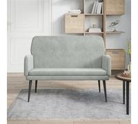 Banc Gris clair 108x79x79 cm Velours