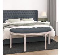 Banc Gris clair 110,5x45x49 cm Velours siège chaise de banc vidaXL