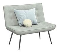 vidaXL Banc 110x74x84 cm en velours – Gris clair