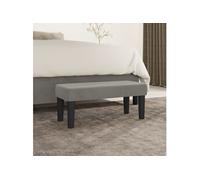 Banc Gris clair 70x30x30 cm Velours