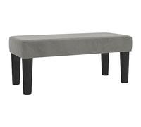 Banc Gris clair 70x30x30 cm Velours