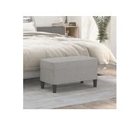Banc Gris clair 70x35x41 cm Tissu