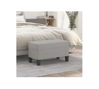 Banc Gris clair 70x35x41 cm Tissu