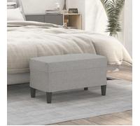 vidaXL Banc ottoman rembourré en tissu Gris clair 70x35x41 cm